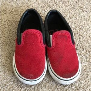 Vans toddler size 6.5 red/black.